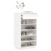 Stella Homewares Shoe Cabinet White 60x34x105 cm Solid Wood Pine