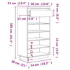 Stella Homewares Shoe Cabinet White 60x34x105 cm Solid Wood Pine