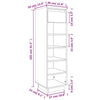 Stella Homewares Shoe Cabinet 30x34x105 cm Solid Wood Pine
