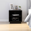 Stella Homewares Bedside Cabinets 2 pcs Black 40x34x40 cm Solid Wood Pine