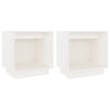Stella Homewares Bedside Cabinets 2 pcs White 40x30x40 cm Solid Wood Pine