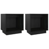 Stella Homewares Bedside Cabinets 2 pcs Black 40x30x40 cm Solid Wood Pine