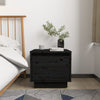 Stella Homewares Bedside Cabinets 2 pcs Black 35x34x32 cm Solid Wood Pine