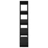 Stella Homewares Book Cabinet/Room Divider Black 100x30x160 cm