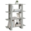 Stella Homewares Book Cabinet/Room Divider Concrete Grey 100x30x123.5 cm