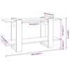 Stella Homewares Book Cabinet Black 100x30x51 cm Engineered Wood