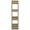 Stella Homewares Book Cabinet/Room Divider Sonoma Oak 80x30x123.5 cm