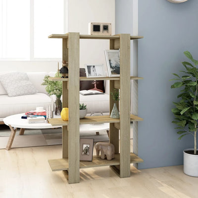 Stella Homewares Book Cabinet/Room Divider Sonoma Oak 80x30x123.5 cm