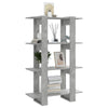 Stella Homewares Book Cabinet/Room Divider Concrete Grey 80x30x123.5 cm
