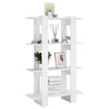 Stella Homewares Book Cabinet/Room Divider High Gloss White 80x30x123.5 cm