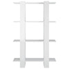 Stella Homewares Book Cabinet/Room Divider High Gloss White 80x30x123.5 cm