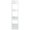 Stella Homewares Book Cabinet/Room Divider High Gloss White 80x30x123.5 cm