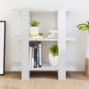 Stella Homewares Book Cabinet/Room Divider High Gloss White 80x30x87 cm