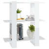 Stella Homewares Book Cabinet/Room Divider High Gloss White 80x30x87 cm