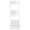 Stella Homewares Book Cabinet/Room Divider High Gloss White 80x30x87 cm