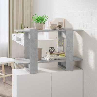 Stella Homewares Book Cabinet/Room Divider Concrete Grey 80x30x51 cm