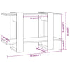Stella Homewares Book Cabinet/Room Divider High Gloss White 80x30x51 cm
