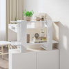 Stella Homewares Book Cabinet/Room Divider High Gloss White 80x30x51 cm
