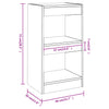 Stella Homewares Book Cabinet/Room Divider Sonoma Oak 40x30x72 cm