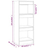 Stella Homewares Book Cabinet/Room Divider White 40x30x103 cm Engineered Wood