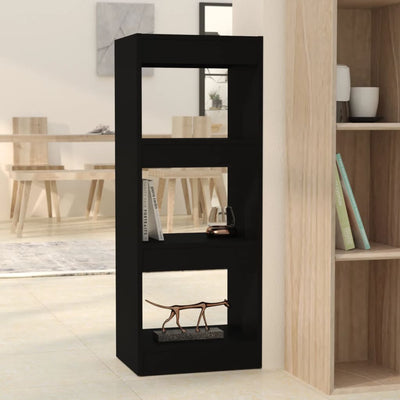 Stella Homewares Book Cabinet/Room Divider Black 40x30x103 cm Engineered Wood