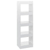 Stella Homewares Book Cabinet/Room Divider High Gloss White 40x30x135 cm