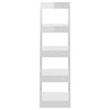 Stella Homewares Book Cabinet/Room Divider High Gloss White 40x30x135 cm