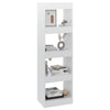 Stella Homewares Book Cabinet/Room Divider High Gloss White 40x30x135 cm