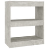 Stella Homewares Book Cabinet/Room Divider Concrete Grey 60x30x72 cm