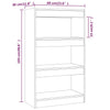 Stella Homewares Book Cabinet/Room Divider High Gloss White 60x30x103 cm Engineered Wood