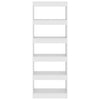Stella Homewares Book Cabinet/Room Divider White 60x30x166 cm Engineered Wood