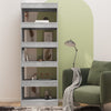 Stella Homewares Book Cabinet/Room Divider Concrete Grey 60x30x166 cm Engineered Wood