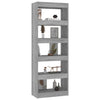 Stella Homewares Book Cabinet/Room Divider Concrete Grey 60x30x166 cm Engineered Wood