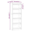 Stella Homewares Book Cabinet/Room Divider Concrete Grey 60x30x166 cm Engineered Wood