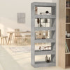 Stella Homewares Book Cabinet/Room Divider Concrete Grey 60x30x166 cm Engineered Wood