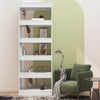Stella Homewares Book Cabinet/Room Divider High Gloss White 60x30x166 cm Engineered Wood