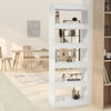 Stella Homewares Book Cabinet/Room Divider High Gloss White 60x30x166 cm Engineered Wood