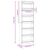 Stella Homewares Book Cabinet/Room Divider White 60x30x198 cm