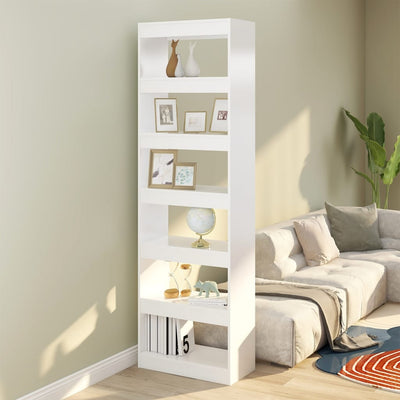 Stella Homewares Book Cabinet/Room Divider White 60x30x198 cm