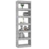 Stella Homewares Book Cabinet/Room Divider Concrete Grey 60x30x198 cm