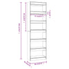 Stella Homewares Book Cabinet/Room Divider Concrete Grey 60x30x198 cm