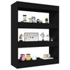 Stella Homewares Book Cabinet/Room Divider Black 80x30x103 cm Engineered wood