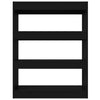 Stella Homewares Book Cabinet/Room Divider Black 80x30x103 cm Engineered wood