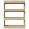 Stella Homewares Book Cabinet/Room Divider Sonoma Oak 80x30x103 cm Engineered wood