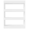 Stella Homewares Book Cabinet/Room Divider High Gloss White 80x30x103 cm Engineered wood