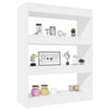 Stella Homewares Book Cabinet/Room Divider High Gloss White 80x30x103 cm Engineered wood