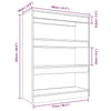 Stella Homewares Book Cabinet/Room Divider High Gloss White 80x30x103 cm Engineered wood