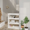 Stella Homewares Book Cabinet/Room Divider High Gloss White 80x30x103 cm Engineered wood
