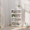 Stella Homewares Book Cabinet/Room Divider High Gloss White 80x30x135 cm Engineered Wood
