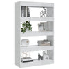 Stella Homewares Book Cabinet/Room Divider High Gloss White 80x30x135 cm Engineered Wood